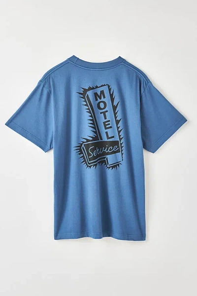 Service Works Motel Graphic Tee In Pale Blue, Men's At Urban Outfitters