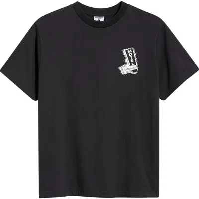 Service Works Motel Organic Cotton Graphic T-shirt In Black