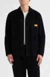 Service Works Organic Cotton Corduroy Button-up Chore Coat In Black