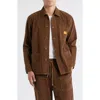 Service Works Organic Cotton Corduroy Button-up Chore Coat In Brown