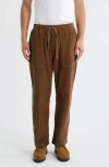 Service Works Organic Cotton Corduroy Drawstring Chef Pants In Brown