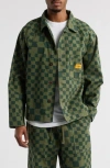 Service Works Organic Cotton Drill Printed Front Of House Jacket In Multi