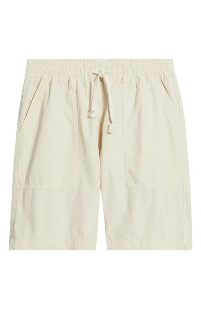Service Works Organic Cotton Poplin Drawstring Chef Shorts In Brown
