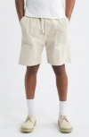 Service Works Organic Cotton Poplin Drawstring Chef Shorts In Neutral