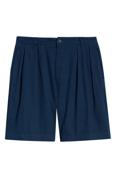 Service Works Part Timer Organic Cotton Twill Shorts In Blue