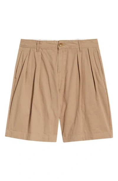 Service Works Part Timer Organic Cotton Twill Shorts In Brown