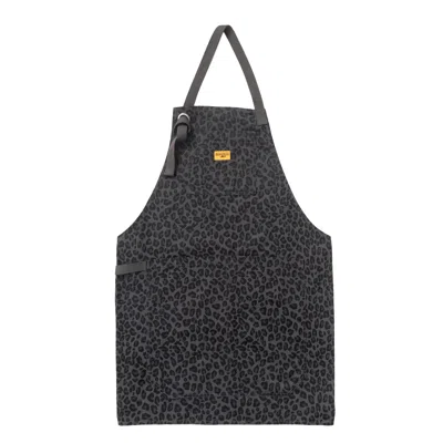 Service Works Patterned Apron Black Leopard In Green