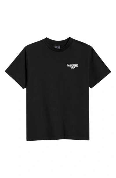 Service Works Pigment Dyed Organic Cotton T-shirt In Black