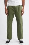 Service Works Pleated Cotton Canvas Waiter Pants In Green