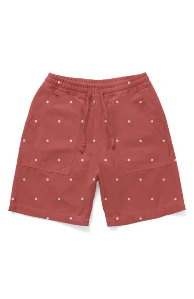 Service Works Polka Dot Cotton Poplin Drawstring Chef Shorts In Multi