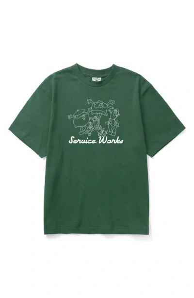Service Works Pots & Pans Graphic T-shirt In Green