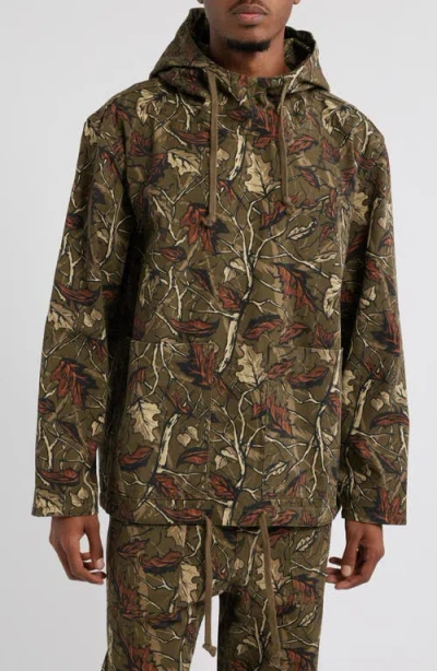 Service Works Real Tree Print Hooded Cotton Canvas Smock