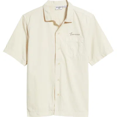 Service Works Script Embroidered Organic Cotton Camp Shirt