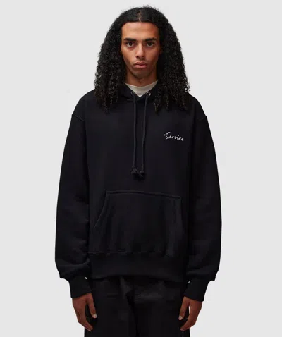 Service Works Script Logo Hoodie In Black