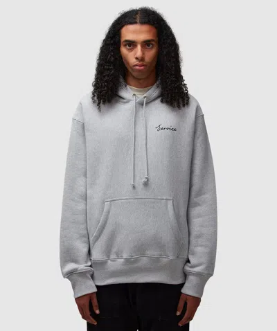 Service Works Script Logo Hoodie In Marl Grey