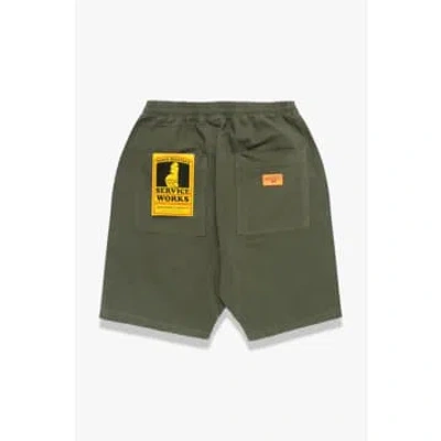 Service Works Short Classic Canvas Chef Olive In Green