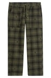 Service Works Thistle Plaid Chef Pants In Green