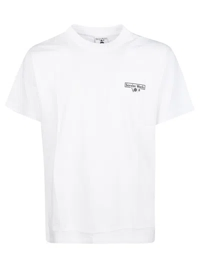 Service Works Tshirt Mm Wine In White