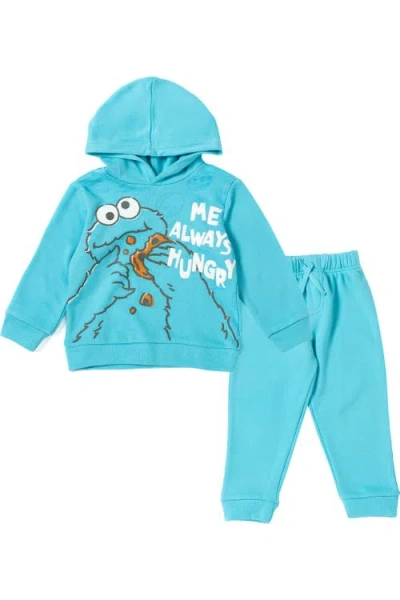 Sesame Street Kids' ® 2-piece Fleece Hoodie And Pants Set In Cookie Monster Blue