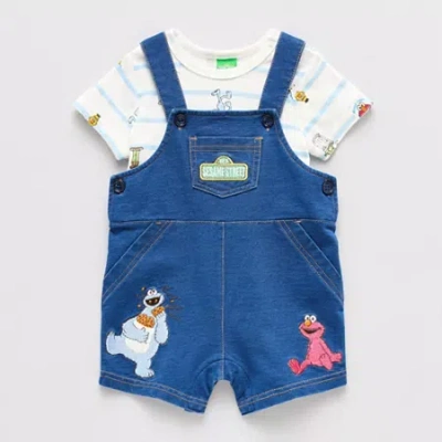 Sesame Street Baby Boys 2-pc.  Shortall Set In Blue