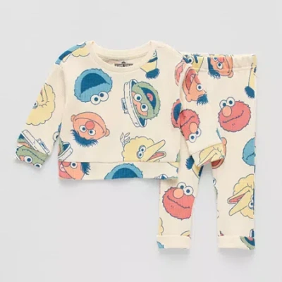 Sesame Street Baby Boys  2-pc. Pant Set In Neutral