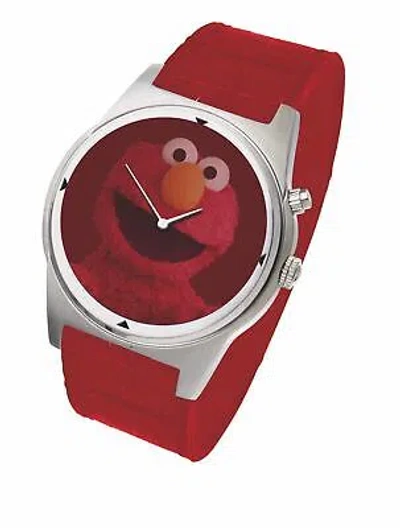 Pre-owned Sesame Street Elmo  Watch Dial Lights Up Iconic Adults Collection In Red