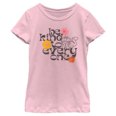 Sesame Street Kids' ® Girl's  Be Kind To Everyone  Graphic T-shirt In Pink