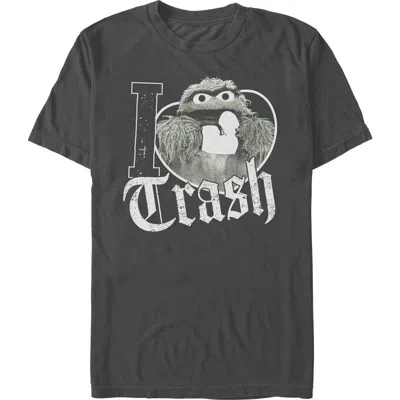 Sesame Street I Love Trash Oscar The Grouch  Graphic T-shirt In Black