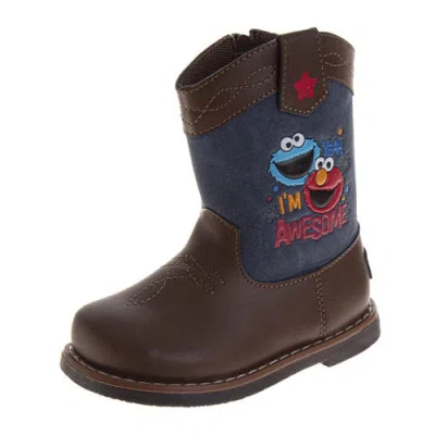 Sesame Street Kids' ®  Elmo Infant Cowboy Boots Baby Western Pull-on Boots In Brown