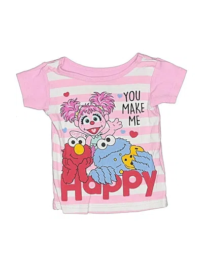 Pre-owned Sesame Street Kids' Short Sleeve T-shirt In Pink