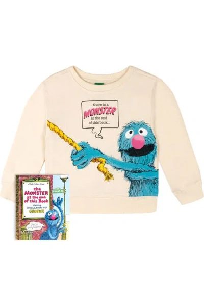 Sesame Street Kids' ® Sweatshirt And Book Set In Grover Off White