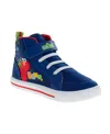 Sesame Street Toddler And Little Kids Elmo High Top Sneakers In Navy