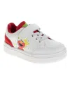 Sesame Street Toddler Boys And Toddler Girls Star Elmo Hook And Loop Casual Sneakers In White,red
