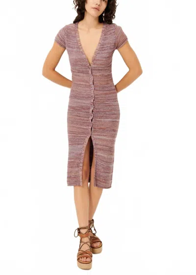 Sessun Amaly Knit Midi Dress In Purple