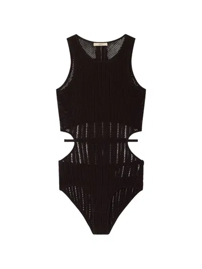 Sessun Andrade Cut-out Bodysuit In Brown