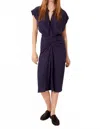 Sessun Bellezza Midi Dress In Eclipse Gianni In Purple