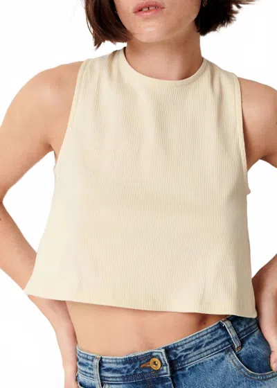 Sessun Binibeca Top In Natural / Fleur De Sel In White
