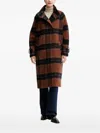 Sessun Bleechecks Checked-pattern Coat In Brown