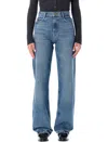 Sessun Blue Stonewash Straight-leg Jeans With Relaxed Fit In Blue