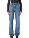 Sessun Blue Stonewash Straight-leg Jeans With Relaxed Fit In Blue