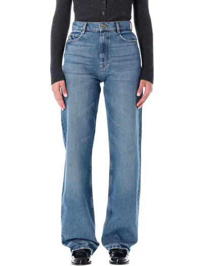 SESSUN BLUE STONEWASH STRAIGHT-LEG JEANS WITH RELAXED FIT