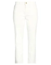 Sessun Blue Woman Jeans White Size 8 Cotton, Elastane In White