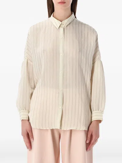 Sessun Botan Striped Shirt In Gray