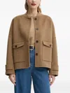 Sessun Button-fastening Patch-pocket Jacket In Brown