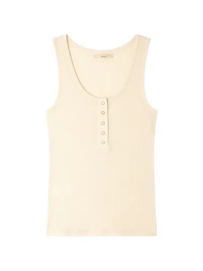 Sessun Buttoned Tank Top In Pink