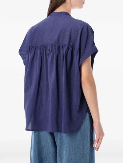 Sessun Camille Buttoned Pocket Shirt In Blue