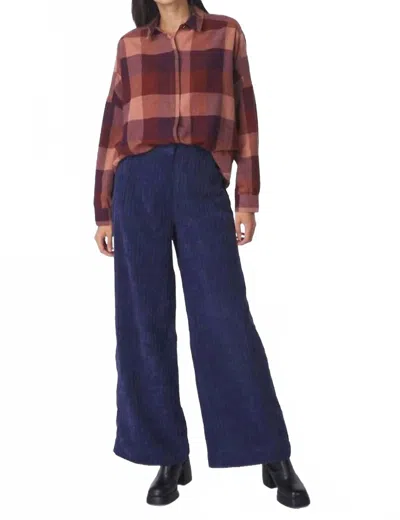Sessun Cap East Wide Leg Pants In Queen Blue In Animal Print