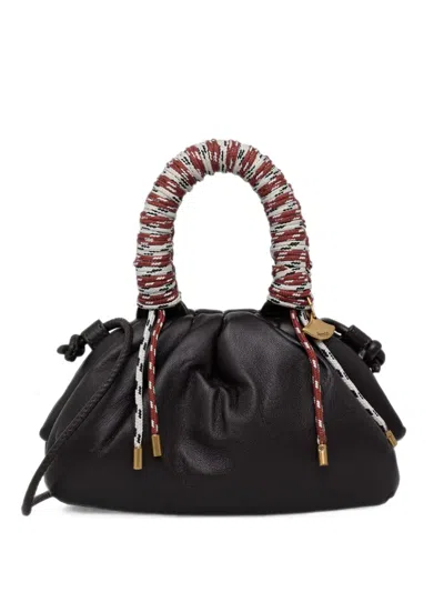 Sessun Chaton Rope-handle Mini Bag In Black