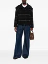 Sessun Check-pattern Button-up Jacket In Black