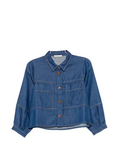 Sessun Contrast-stitched Jacket In Blue